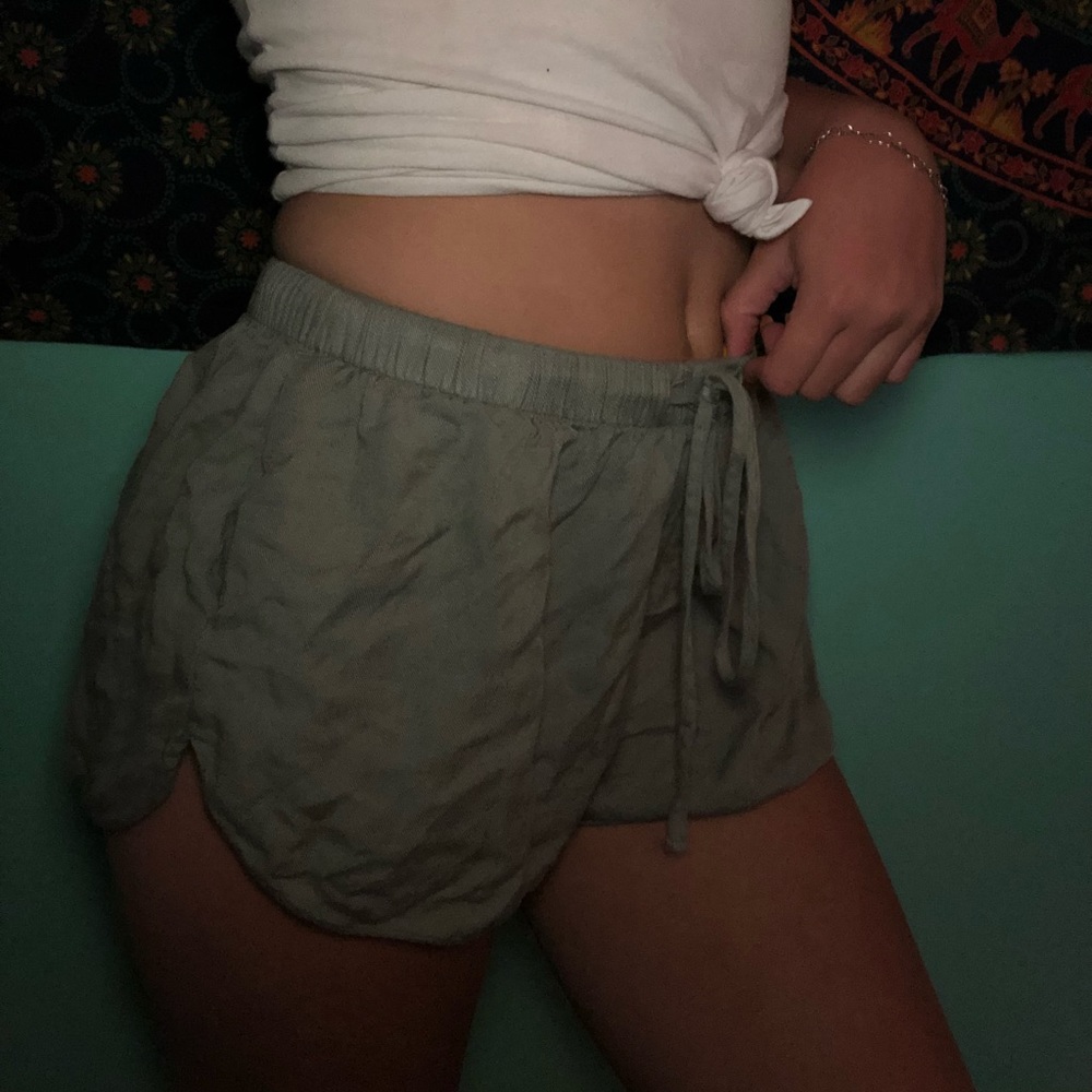 Army green shorts
